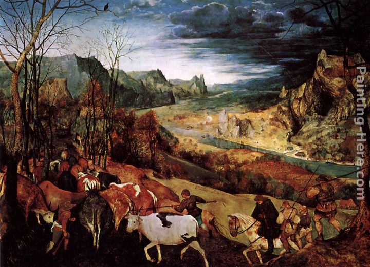 The Return of the Herd painting - Pieter the Elder Bruegel The Return of the Herd art painting